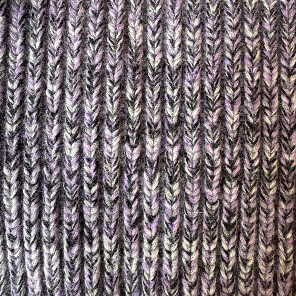 Purple Rib Knit Beanie - Picture 3 of 3